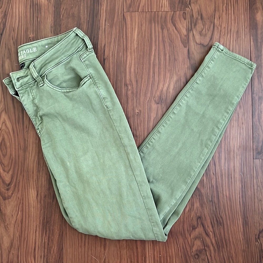 Olive Green Jean Jeggings